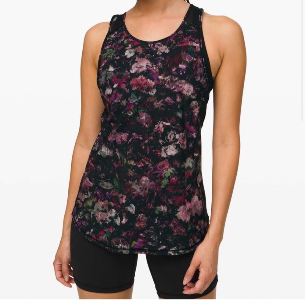 Lululemon Sculpt Tank II Floral Illusion Antique White Multi